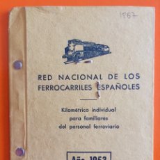Coleccionismo Billetes de transporte: BILLETE FERROCARRIL - KILOMETRICO- PARA FAMILIARES PERSONAL- AÑO 1.953. Lote 124074315