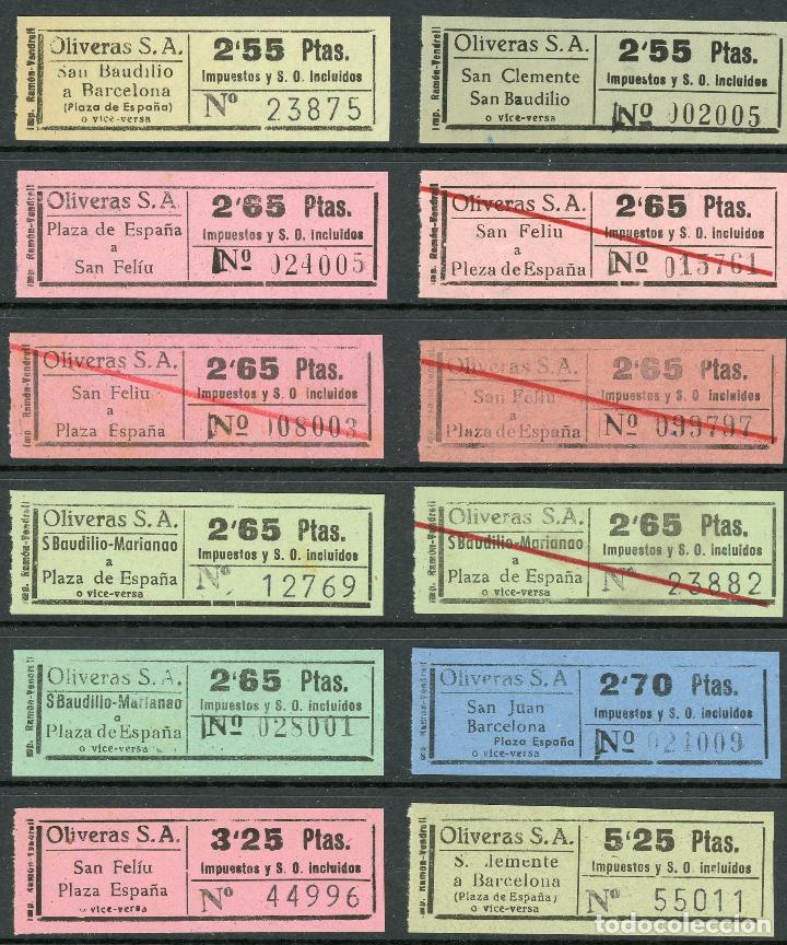 Coleccionismo Billetes de transporte: (L459) 12 BILLETES DE OLIVERAS S.A.  // T12