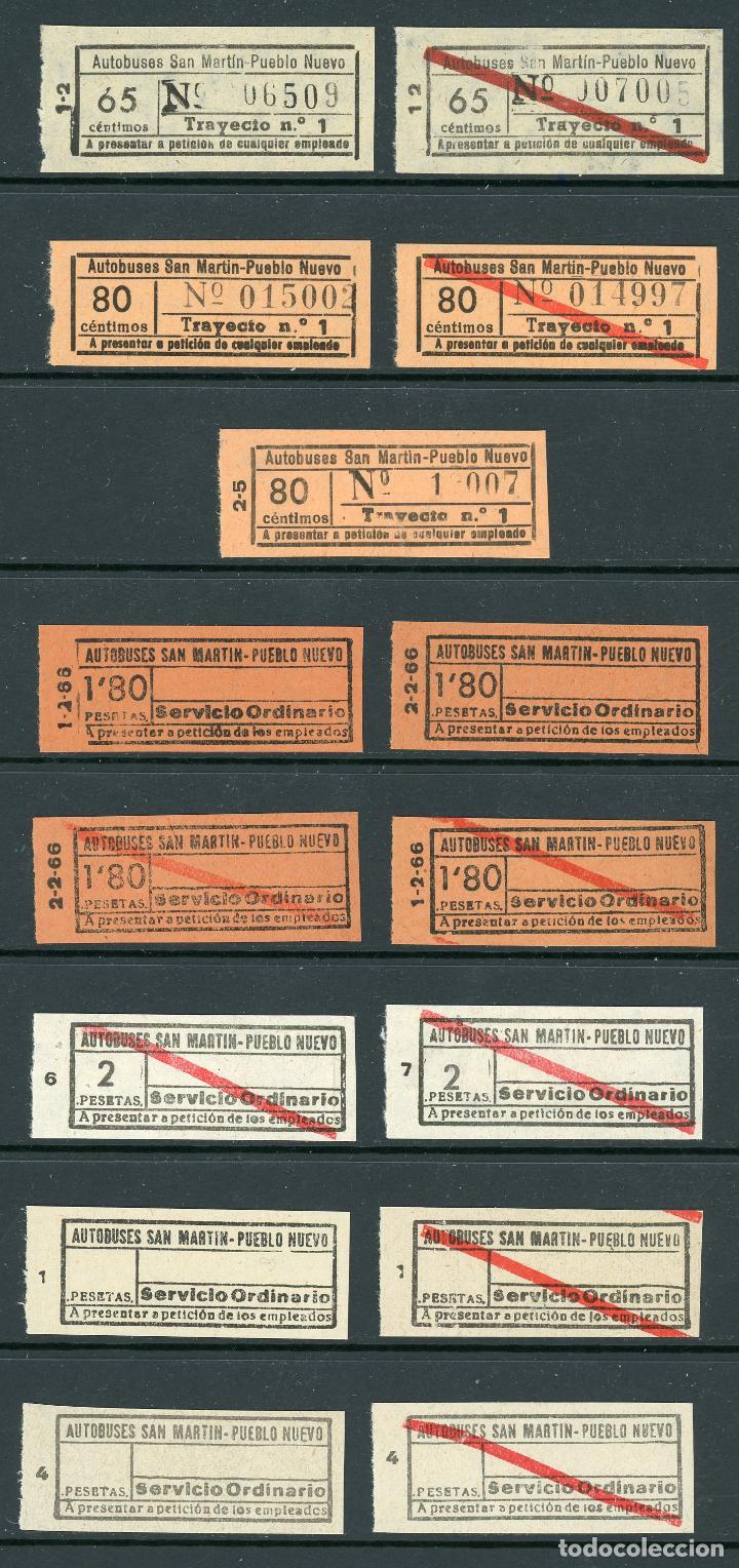 Collectables Transport Tickets: (F25//5) (L498) 15 BILLETES DE AUTOBUSES SAN MARTI - PUEBLO NUEVO // V60