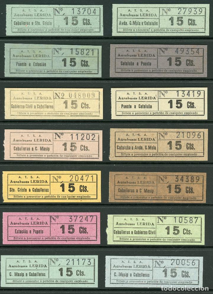 Sammeln von Fahrkarten: (L473) 14 BILLETES DE AUTOBUSES DE LERIDA // W35