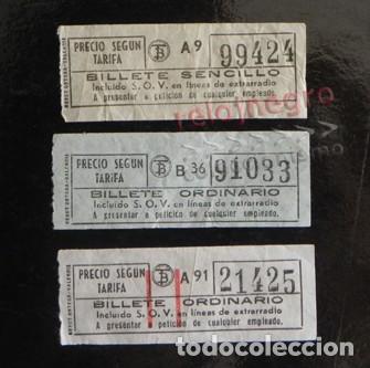 Coleccionismo Billetes de transporte: LOTE DE ANTIGUOS BILLETES TRANSPORTE BARCELONA BILLETE ORDINARIO SENCILLO TIQUE TICKET &iquest; METRO BUS ?