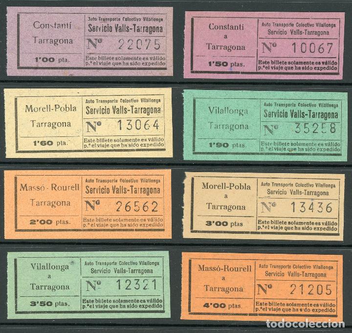 Coleccionismo Billetes de transporte: (L491) 6 BILLETES DE AUTO TR. COLEC. VILALLONGA // V45
