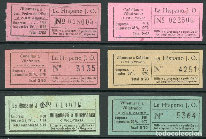 Sammeln von Fahrkarten: (L507) 6 BILLETES DELA HISPANO J. O./// X59