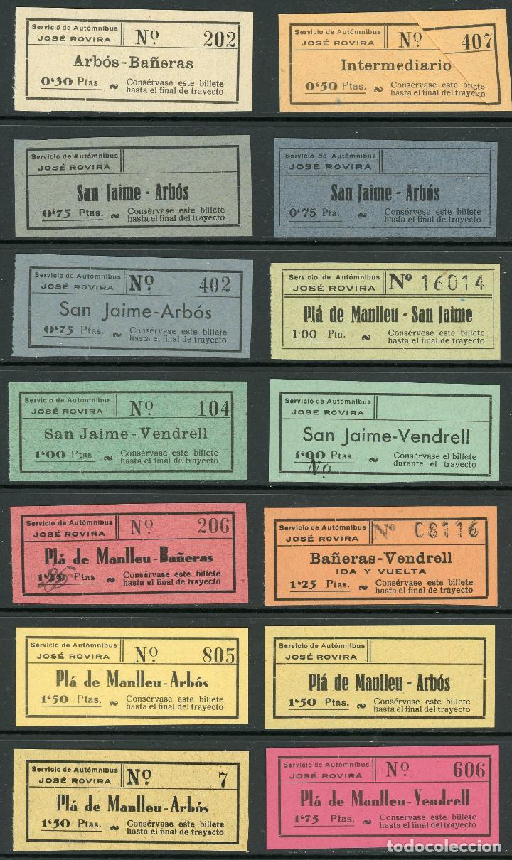 Sammeln von Fahrkarten: (L509) 14 BILLETES DE JOSE ROVIRA  // X64