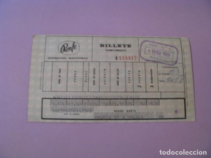 Coleccionismo Billetes de transporte: BILLETE DE RENFE. MADRID - MALAGA. 1969.