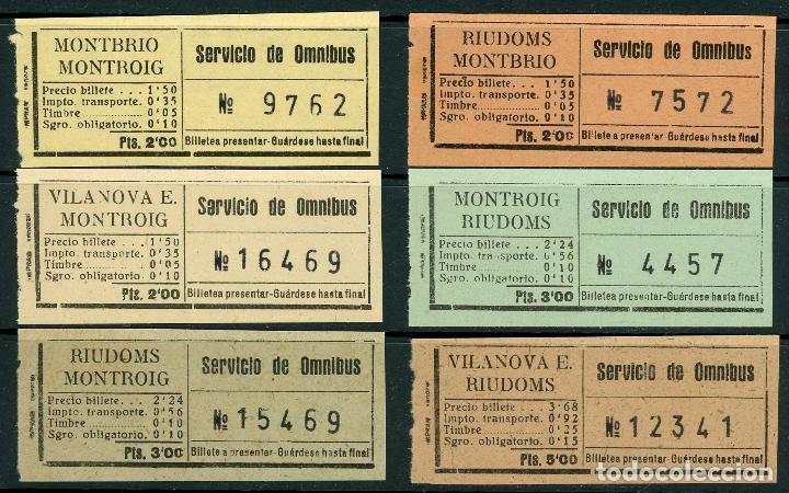 Sammeln von Fahrkarten: (L517) 6 BILLETES DEL SERVICIO DE OMNIBUS // Y11