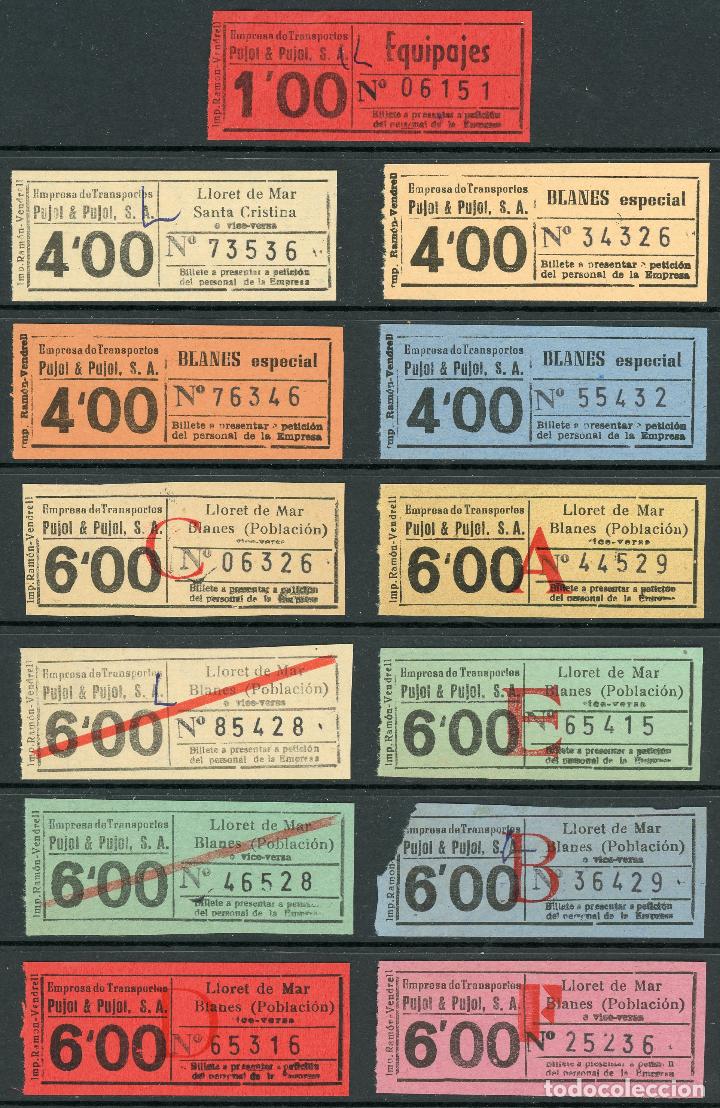 Sammeln von Fahrkarten: (L522) 13 BILLETES DE PUJOL & PUJOL  // Y49