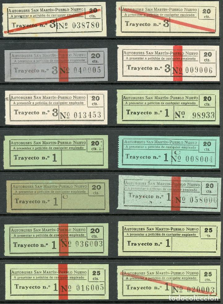 Sammeln von Fahrkarten: (L526) 14 BILLETES DE AUTOBUSES VILADECANS // A&Ntilde;OS 50 // V9
