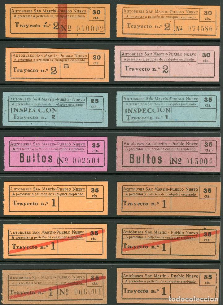 Sammeln von Fahrkarten: (L528) 14 BILLETES DE AUTOBUSES VILADECANS // A&Ntilde;OS 50 // V11