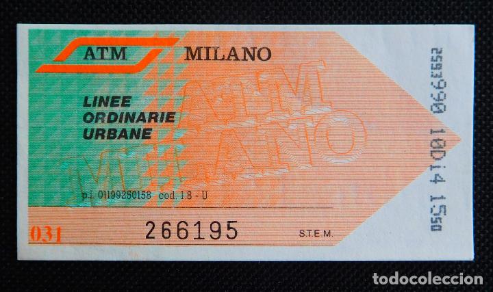 Coleccionismo Billetes de transporte: BILLETE ATM MILANO BUS ITALIA 10DIC94