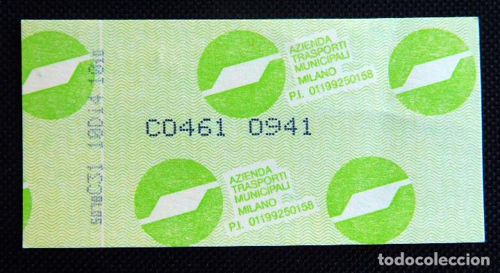 Coleccionismo Billetes de transporte: BILLETE ATM MILANO TRAM ITALIA 10DIC94