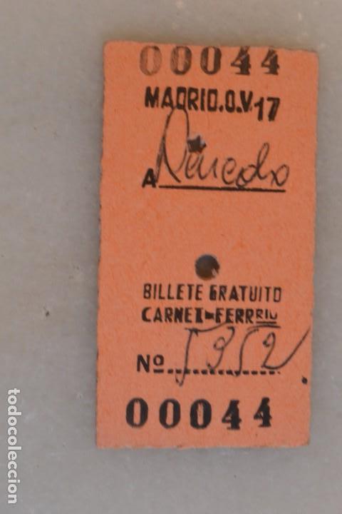 Coleccionismo Billetes de transporte: BILLETE TREN MADRID RENEDO. N&ordm; 44 CAPICUA. 1966