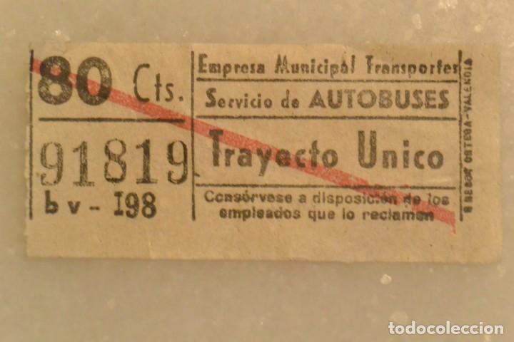 Coleccionismo Billetes de transporte: BILLETE AUTOBUS EMT MADRID CAPICUA 91819. 80 CENTIMOS