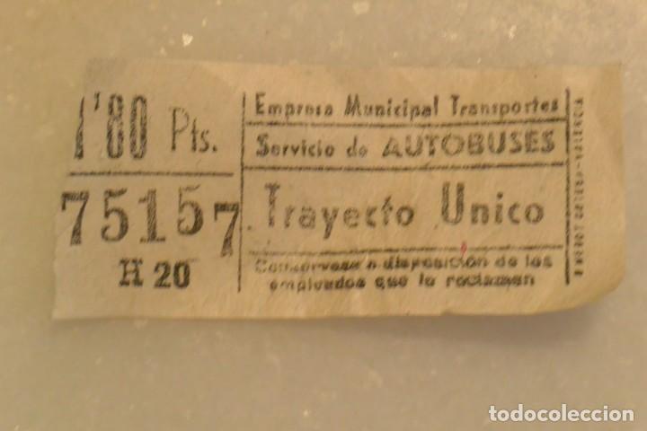 Coleccionismo Billetes de transporte: BILLETE AUTOBUS EMT MADRID CAPICUA 75157. 1&acute;80 CENTIMOS