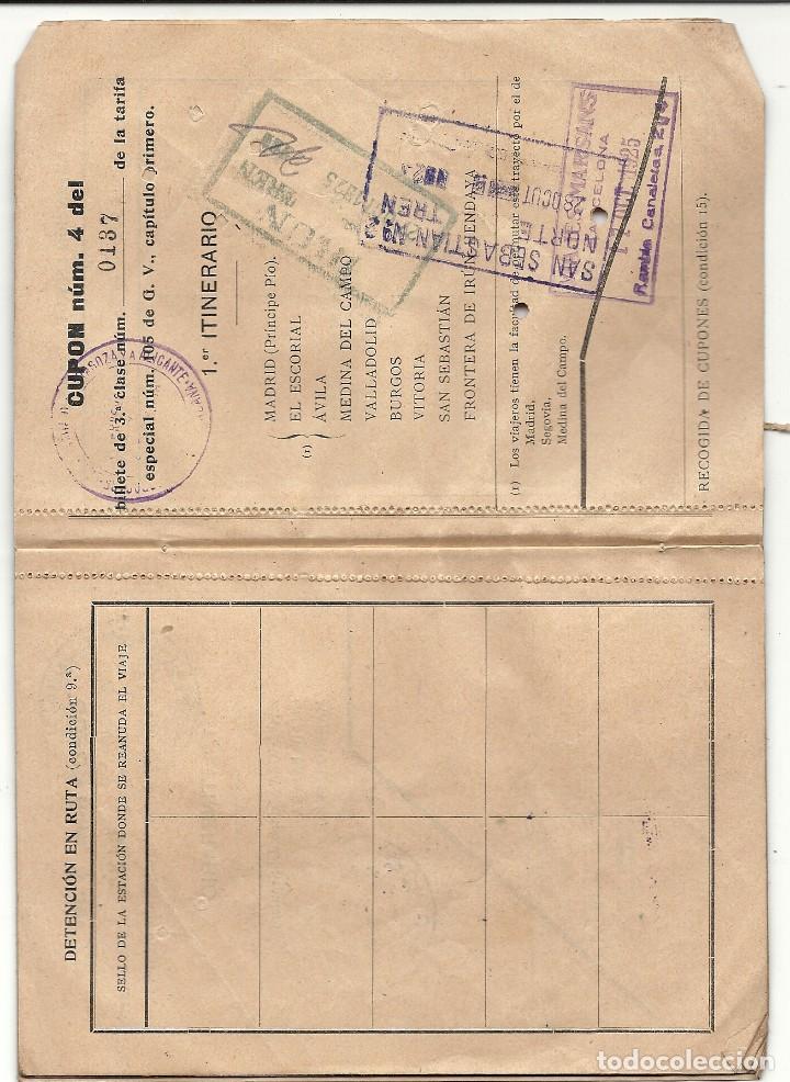 Coleccionismo billetes de transporte: BILLETE 3&ordf; CLASE 1925 - Foto 2