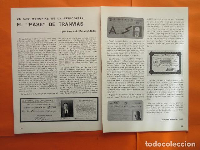 Coleccionismo billetes de transporte: ARTICULO 1971 - 1ER CREMALLERA DE EUROPA VITZNAU - EL PASE DE TRANVIAS - RENFE FERROCARRIL TRANVIA