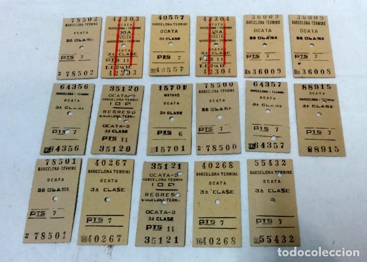 Coleccionismo Billetes de transporte: LOTE 17 BILLETES DE CART&Oacute;N BARCELONA - TERMINO A OCARTA O VICEVERSA. TAMBI&Eacute;N A MATAR&Oacute;. A&Ntilde;OS 60, VER.