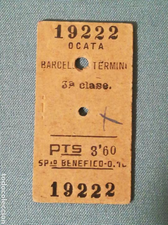 Collectables Transport Tickets: BILLETE DE TREN EDMONSON OCATA BARCELONA TERMINAL