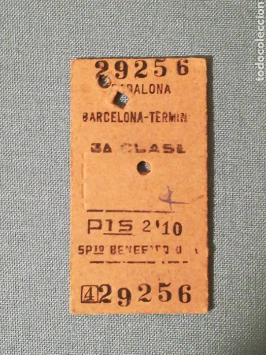 Collectables Transport Tickets: BILLETE DE TREN EDMONSON BADALONA BARCELONA TERMINAL