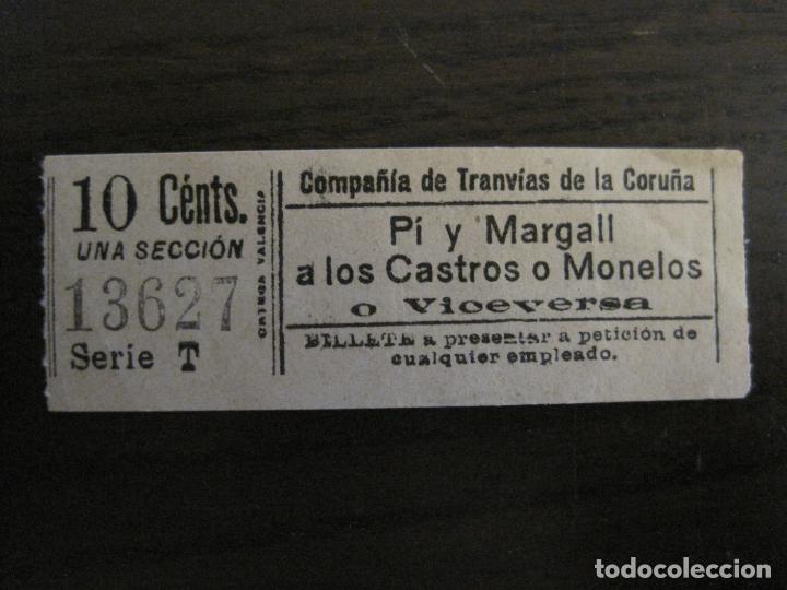 Colecionismos Bilhetes de Transporte: BILLETE TRANVIAS LA CORU&Ntilde;A-10 CTS-VER FOTOS-(V-15.868)