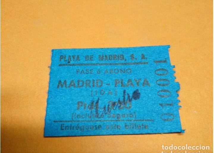 Collectionnisme Billets de transport: BILLETE PLAYA DE MADRID A&Ntilde;OS 50/60 PASE O ABONO OLAYA IDA AZUL - LEER INTERIOR