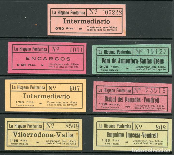 Collectables Transport Tickets: (L597) 7 BILLETES DE LA HISPANO PONTERRINA  // U55
