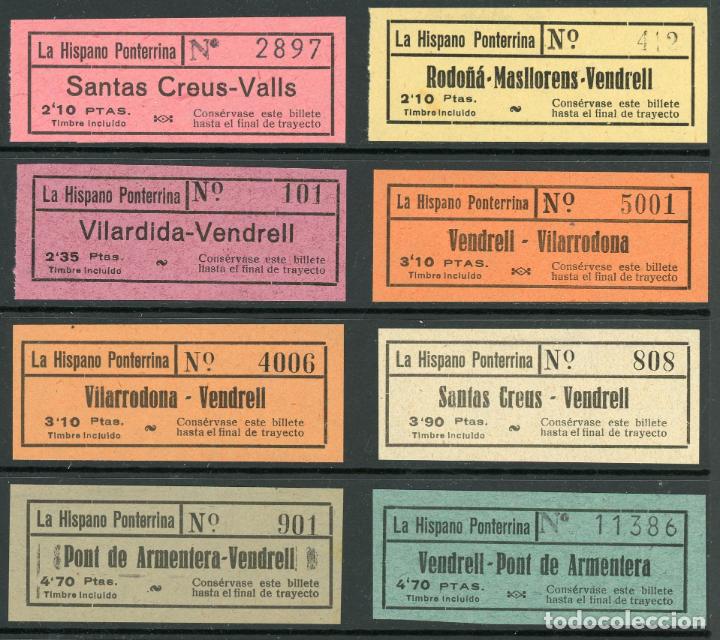 Collectables Transport Tickets: (L598) 8 BILLETES DE LA HISPANO PONTERRINA  // U55
