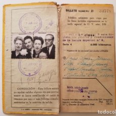 Coleccionismo Billetes de transporte: BILLETE KILOMÉTRICO TARIFA 109 DE 1ª CLASE 1947 VIAJES CAFRANGA DE DOS MATRIMONIOS. Lote 156523086
