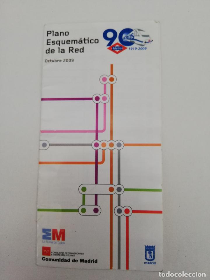 Collectionnisme Billets de transport: PLANO ESQUEMATICO DE LA RED DE METRO DE MADRID - 90 A&Ntilde;OS - 1919/2009