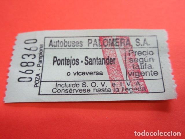 Colecionismos Bilhetes de Transporte: SANTANDER ANTIGUO BILLETE AUTOBUSES PALOMERA PONTEJOS - VERDE - GAJANO PEDRE&Ntilde;A ELECHAS RUBAYO