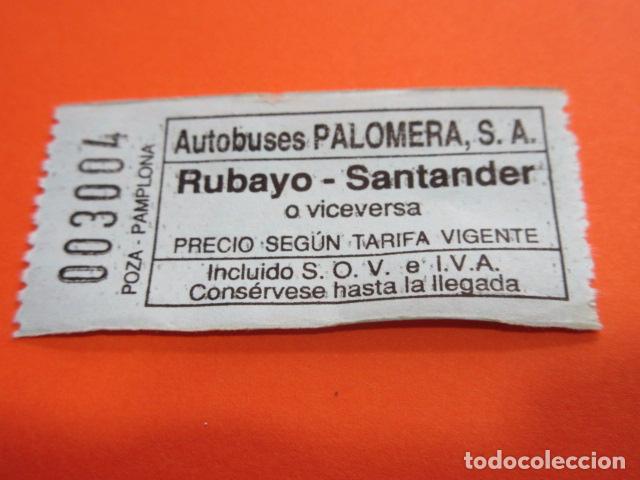 Colecionismos Bilhetes de Transporte: SANTANDER ANTIGUO BILLETE AUTOBUSES PALOMERA RUBAYO - AZUL - GAJANO PEDRE&Ntilde;A ELECHAS SOMO ASTILLERO