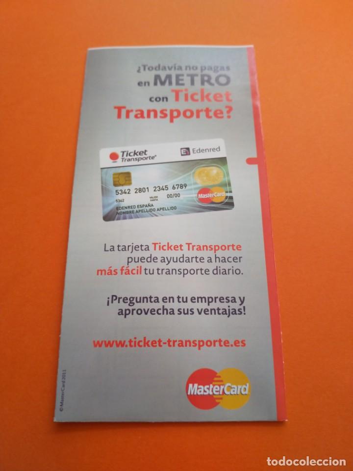 Collectionnisme Billets de transport: Metro de Madrid - plano de la red - octubre 2011/1 castellano -otra publicidad Renfnv&iacute;a ferrocarril