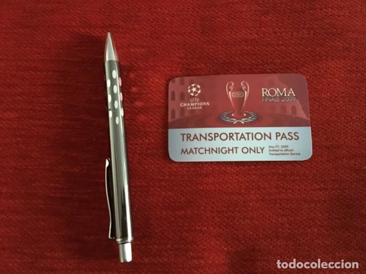 Coleccionismo billetes de transporte: ENTRADA TICKET TRANSPORTE FINAL UEFA CHAMPIONS BARCELONA MANCHESTER UNITED 2009 ROMA