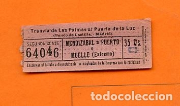 Sammeln von Fahrkarten: MUY ANTIGUO CAPICUA 64046 TRANVIA DE LAS PALMAS AL PUERTO DE LA LUZ BANCO CASTILLA MADRID CANARIAS
