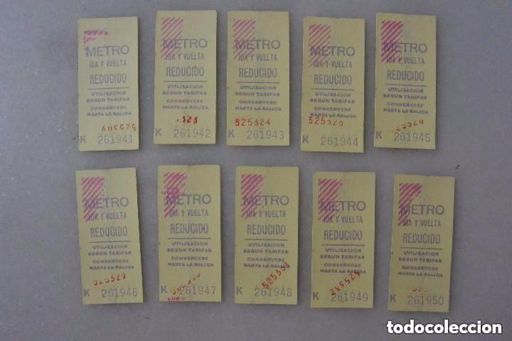 Sammeln von Fahrkarten: LOTE 10 BILLETES DE METRO MADRID CONSECUTIVOS.