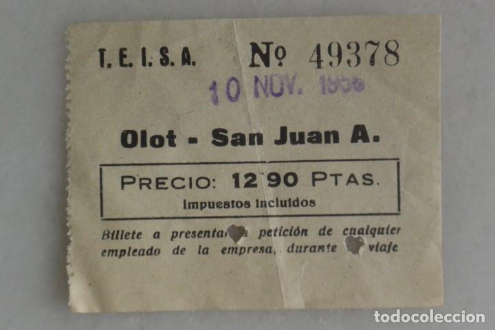 Sammeln von Fahrkarten: BILLETE AUTOBUS  TEISA OLOT-SAN JUAN A. 1956