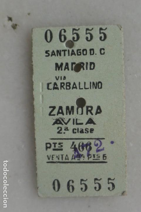 Sammeln von Fahrkarten: BILLETE DE TREN SANTIAGO - MADRID VIA CARBALLINO. A&Ntilde;OS 50