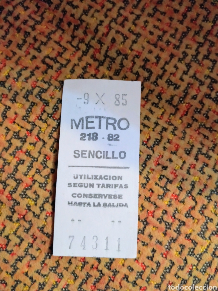 Sammeln von Fahrkarten: Billete METRO 1985 85