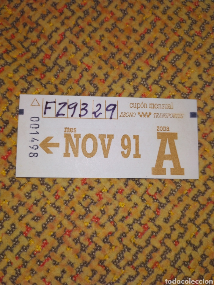 Sammeln von Fahrkarten: Billete Abono transportes Madrid 91 1991