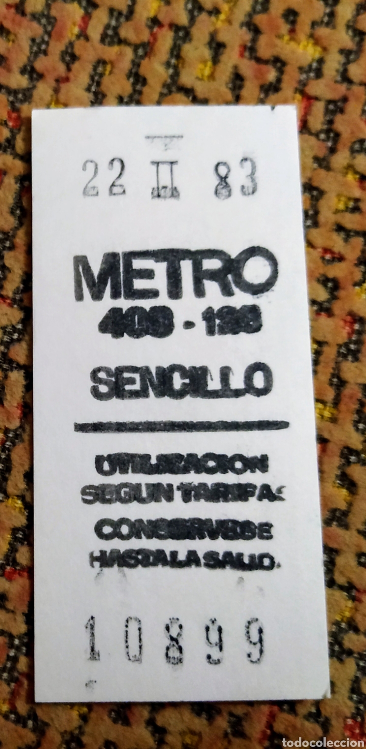 Sammeln von Fahrkarten: Billete METRO 1983 83