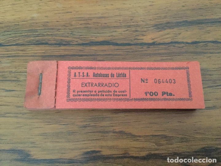 Colecionismos Bilhetes de Transporte: TACO BILLETE DE AUTOBUSES  DE LERIDA - LLEIDA - AUTOBUS EXTRARADIO 1,00 PTS