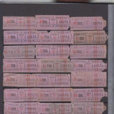 Coleccionismo Billetes de transporte: LOTE 33 BILLETE CAPICUA NUMERO DIFERENTE VALENCIA TRANVIA. Lote 176181524