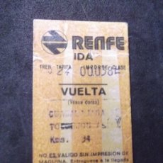 Coleccionismo Billetes de transporte: TRANSPORTE-V37-A-BILLETE RENFE-GUADALAJARA-TORREJON-1974