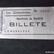 Coleccionismo Billetes de transporte: TRANSPORTE-V37-A-BILLETE- LAS GOLONDRINAS-VALENCIA-1980