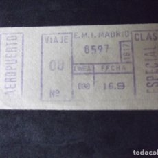 Coleccionismo Billetes de transporte: TRANSPORTE-V37-A-BILLETE-BUS-MADRID-AEROPUERTO