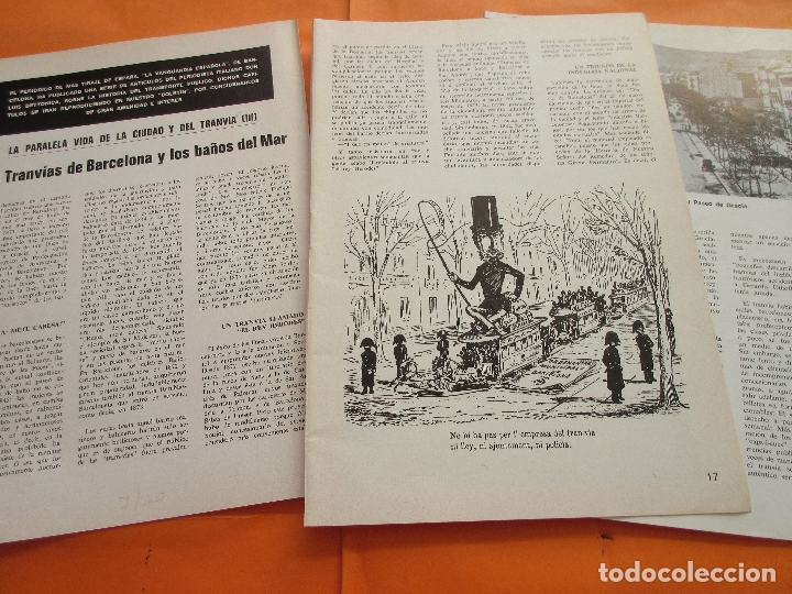 Coleccionismo Billetes de transporte: ARTICULO 1970 - LOS TRANVIAS DE BARCELONA Y LOS BA&Ntilde;OS DE MAR - 4 PAGINAS