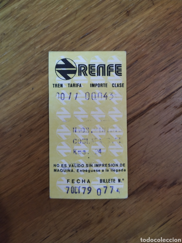 Sammeln von Fahrkarten: Billete tren RENFE 1979