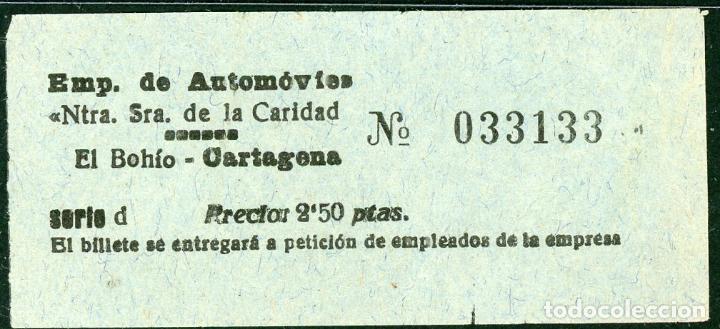 Colecionismos Bilhetes de Transporte: GSC 331 - BILLETE DE EMP. AUTOMOVILES 'NTRA. SRA. DE LA CARIDAD' // EL BOHIO - CARTAGENA // S7