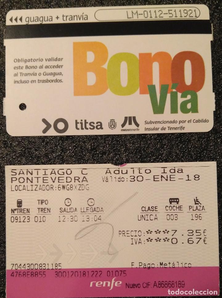 Coleccionismo billetes de transporte: Billetes de transporte x2.