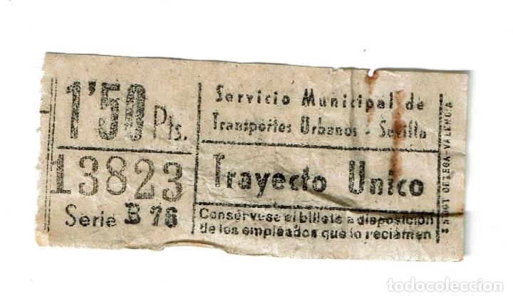 Coleccionismo Billetes de transporte: BILLETE AUTOB&Uacute;S. SERVICIO MUNICIPAL TRANSPORTES URBANOS DE SEVILLA A&Ntilde;OS 50 - PRINCIPIOS 60